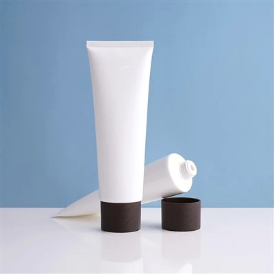 250ml oem odm putih disesuaikan tabung lotion tubuh dengan cap atas disk